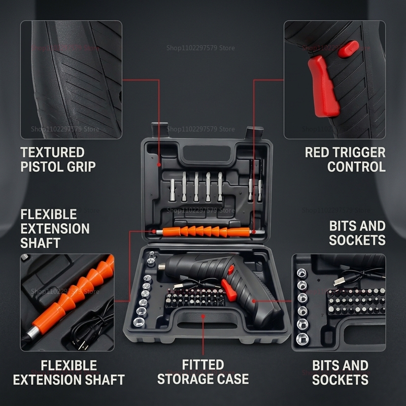 47-teiliges Set mit wiederaufl – Electric Screwdriver Rechargeable Usb Bewertung und Preis